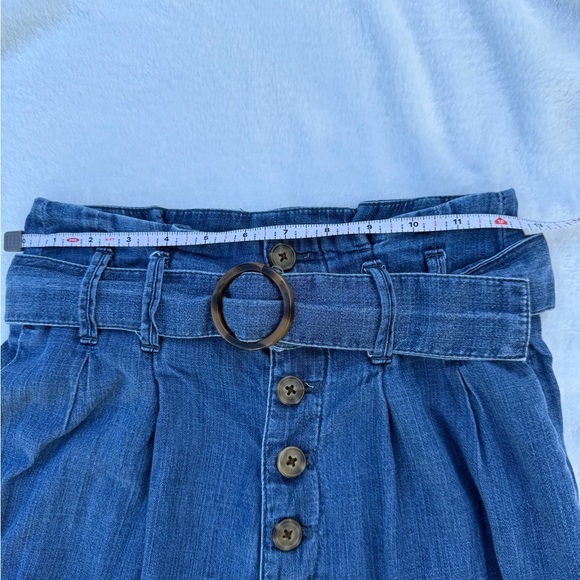 Abercrombie & Fitch Women's Wide-Leg Chambray Pants Size XS – Paperbag Waist - Picture 9 of 13